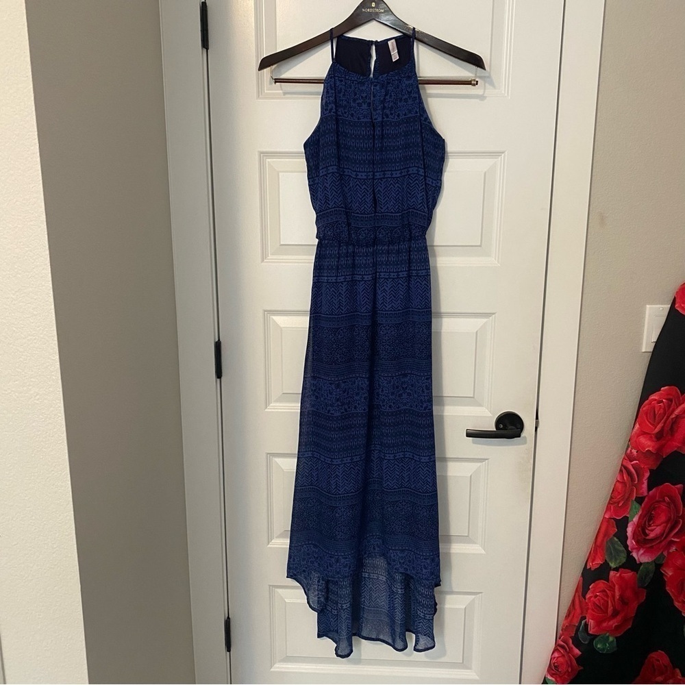 ~ Vintage Xhilaration Blue Black Dress Size Small S